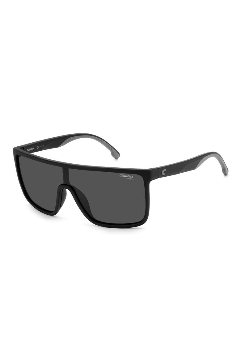 99mm Gradient Polarized Shield Sunglasses, Alternate, color, MATTE BLACK