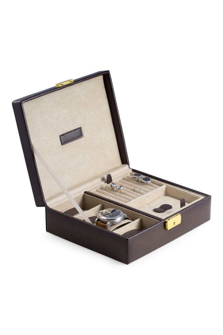 Watch Valet Case, Alternate, color, BLACK