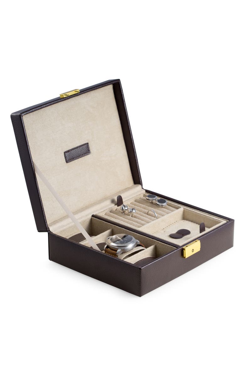 Bey-Berk Watch Valet Case, Alternate, color, Black