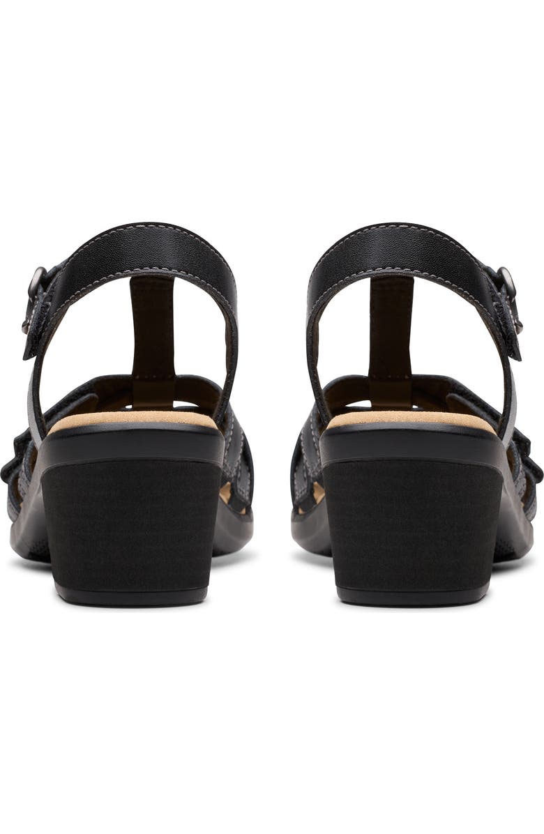 Clarks<sup>®</sup> Emily Rose Sandal, Alternate, color, Black Leather