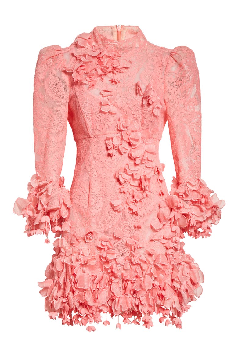 High Tide Lace Minidress, Alternate, color, GUAVA