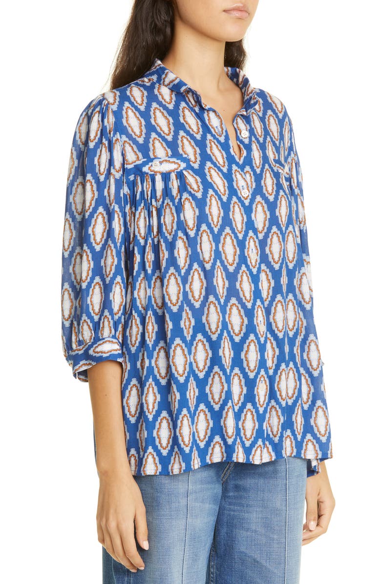 Smythe Medallion Print Blouse, Alternate, color, 