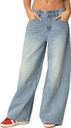 EDIKTED Rad Low Rise Wide Leg Jeans