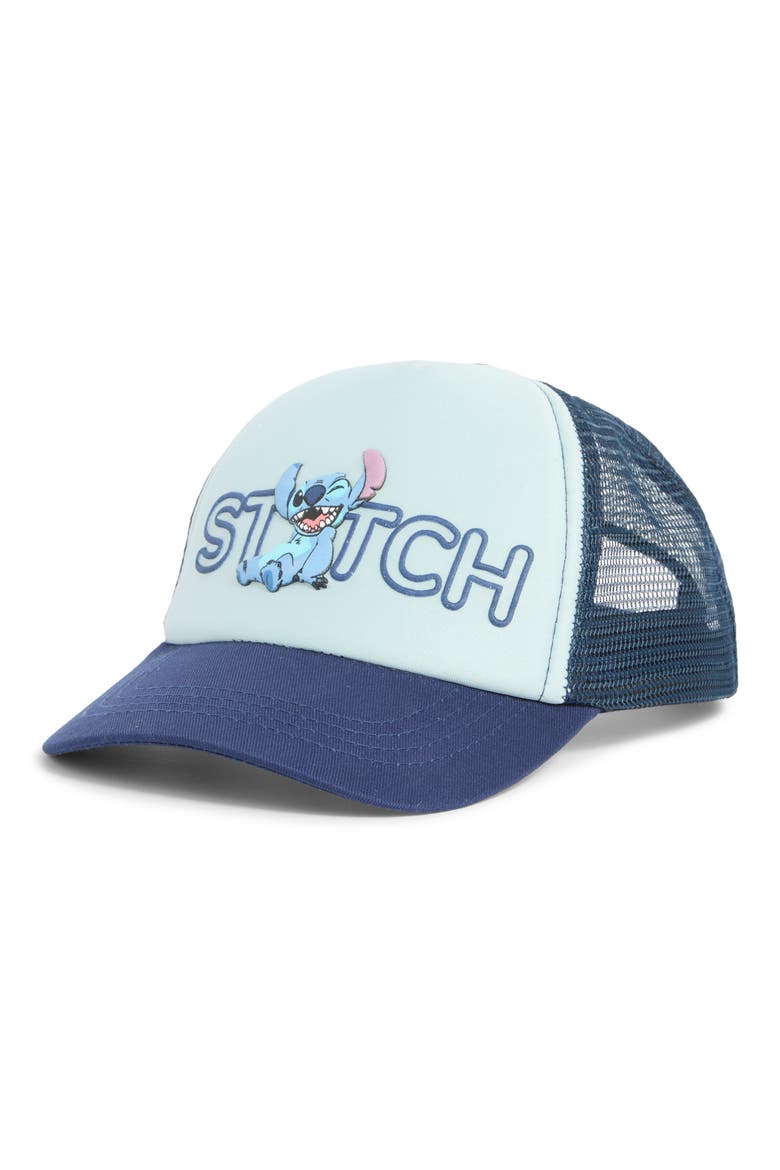 Kids' Disney 'Lilo & Stitch' Trucker Hat, Main, color, BLUE