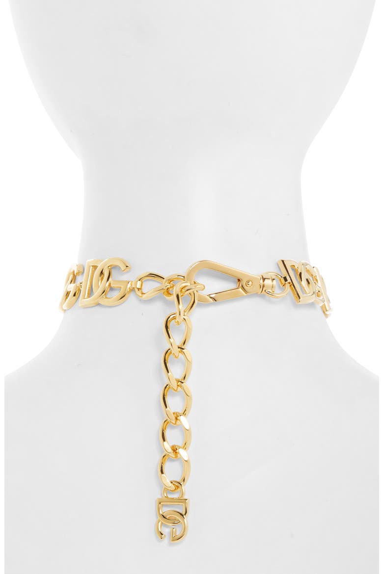 Logo Choker Necklace, Alternate, color, ZOO00 ORO