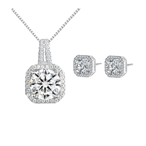 Hollywood Sensation Katlyn Necklace And Earring Set In Silver