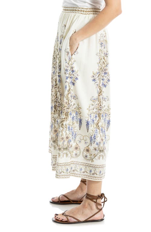 MAX STUDIO MAX STUDIO BORDER PRINT MAXI SKIRT 