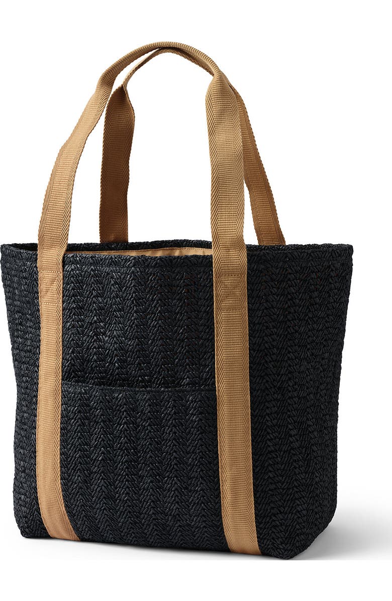 Lands' End Straw Tote Bag, Main, color,