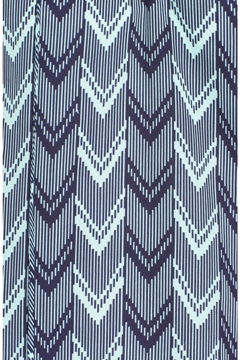 Cuffed Sleeve Peasant Top, Alternate, color, NAVY- TEAL ARROW PRINT