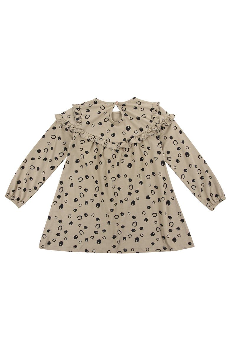 Turtledove London Kids Organic Cotton Equestrian Print Dress, Main, color, Tan