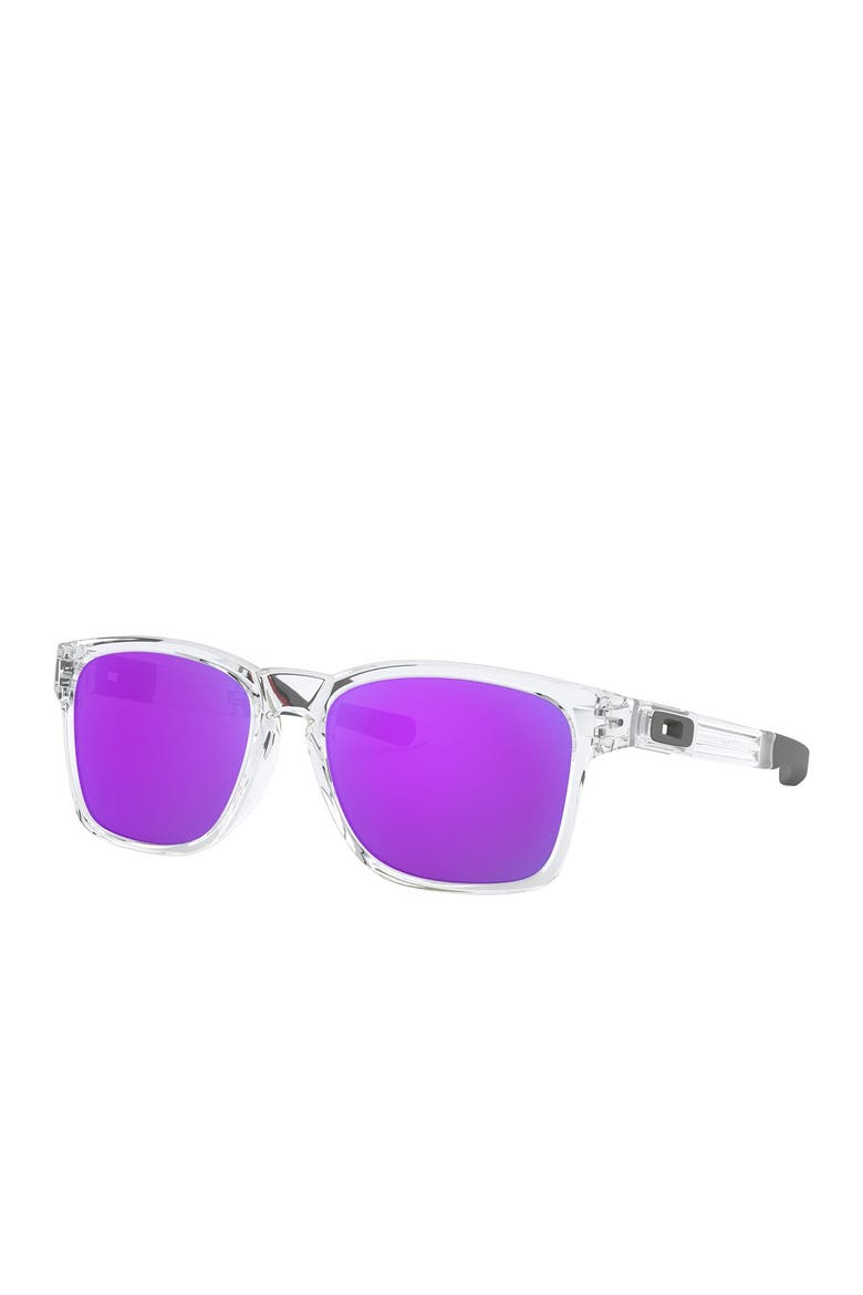 56mm Rectangle Sunglasses, Alternate, color, NO COLOR