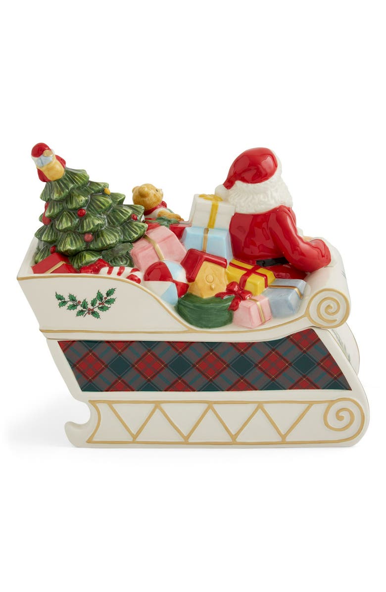 Spode Christmas Tree Tartan Santa Cookie Jar, Alternate, color,