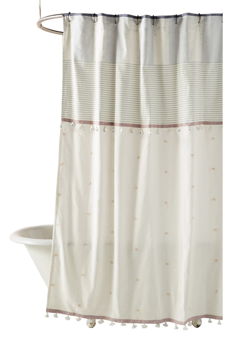 Anthropologie Rayas Shower Curtain, Alternate, color, BLUE
