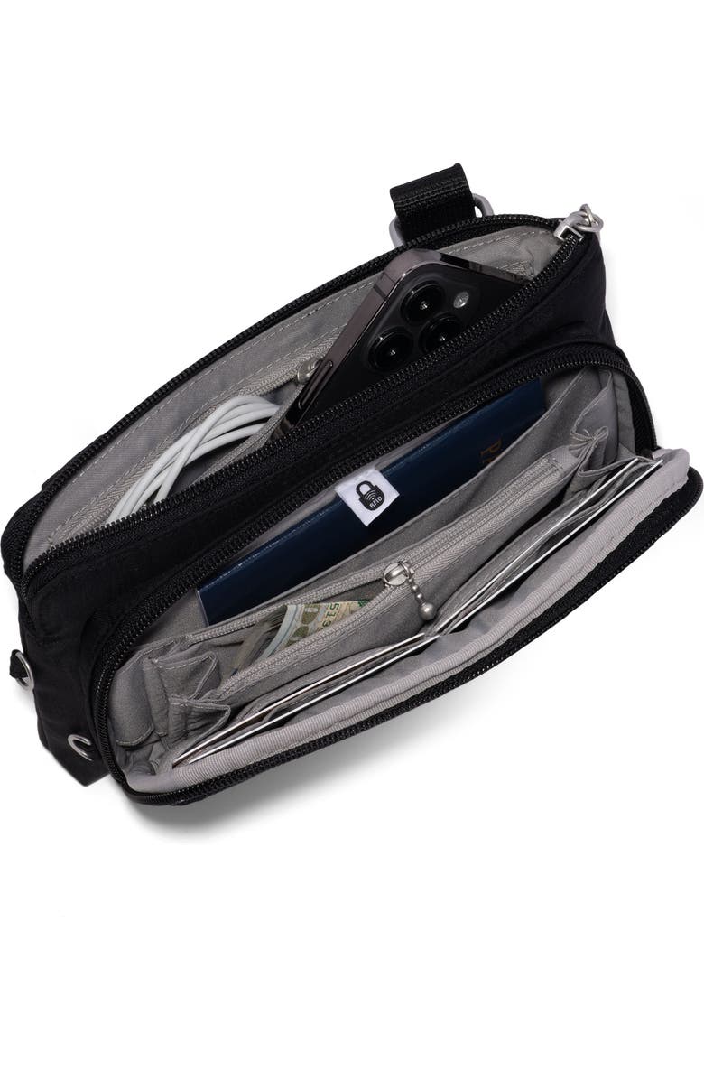 BAGGALLINI Securtex Anti-Theft Mini Wallet Crossbody, Alternate, color, Black