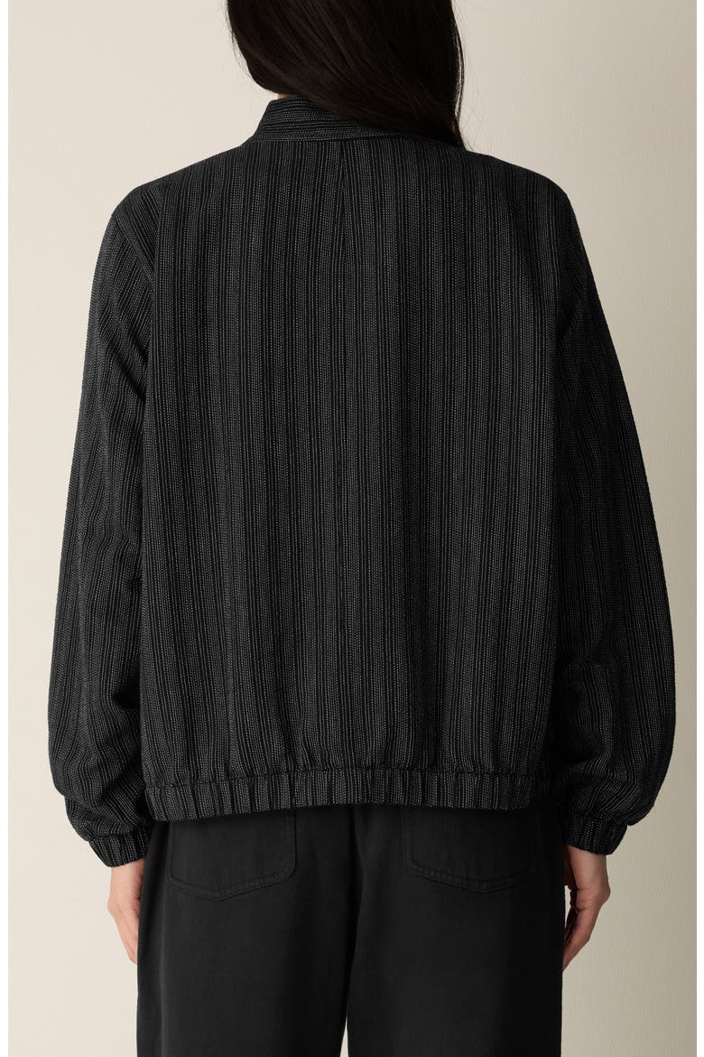 Stand Collar Jacket, Alternate, color, BLACK WHITE
