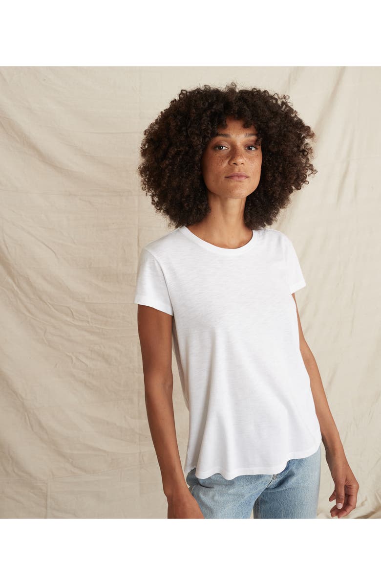 Marine Layer Swing Crewneck T-Shirt, Alternate, color, White