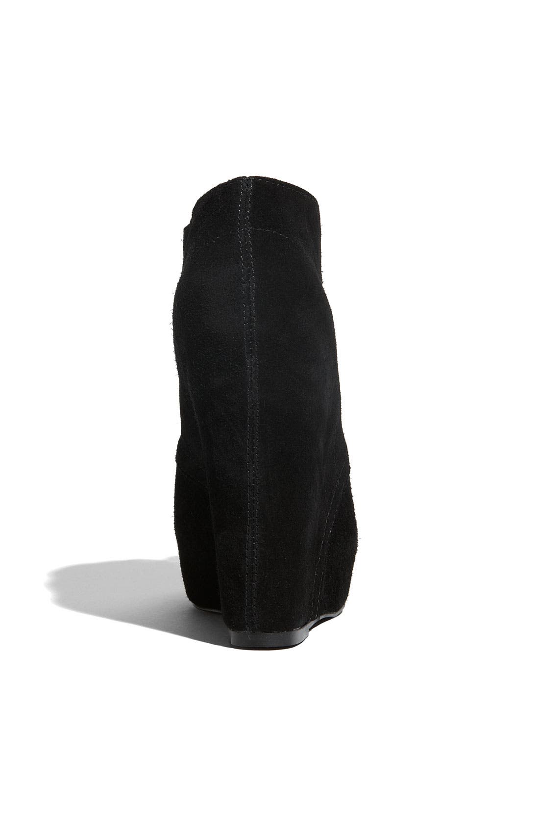 'Annnie' Wedge Bootie, Alternate, color, BLACK SUEDE
