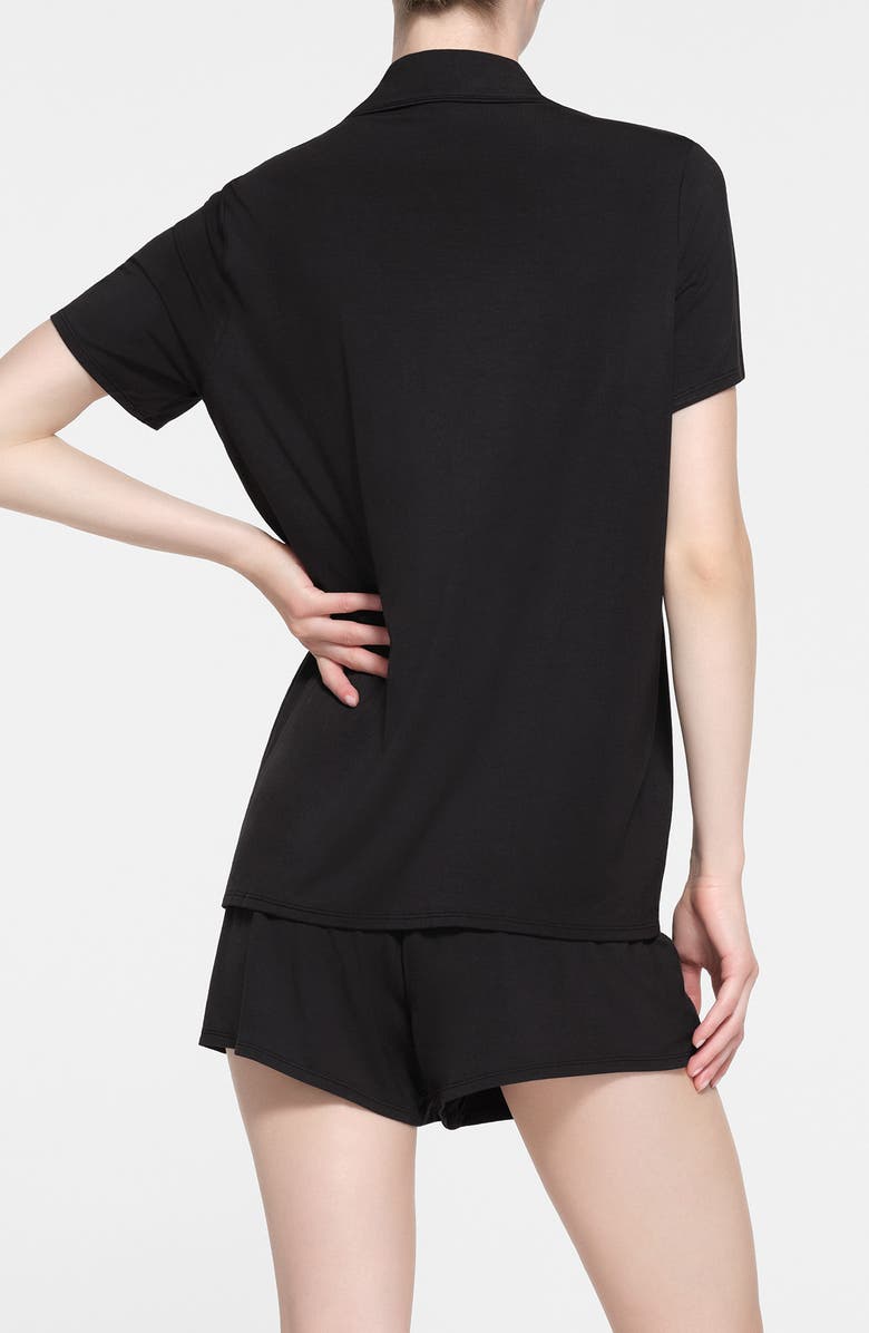 SKIMS Sleep Short Pajamas, Alternate, color, Onyx