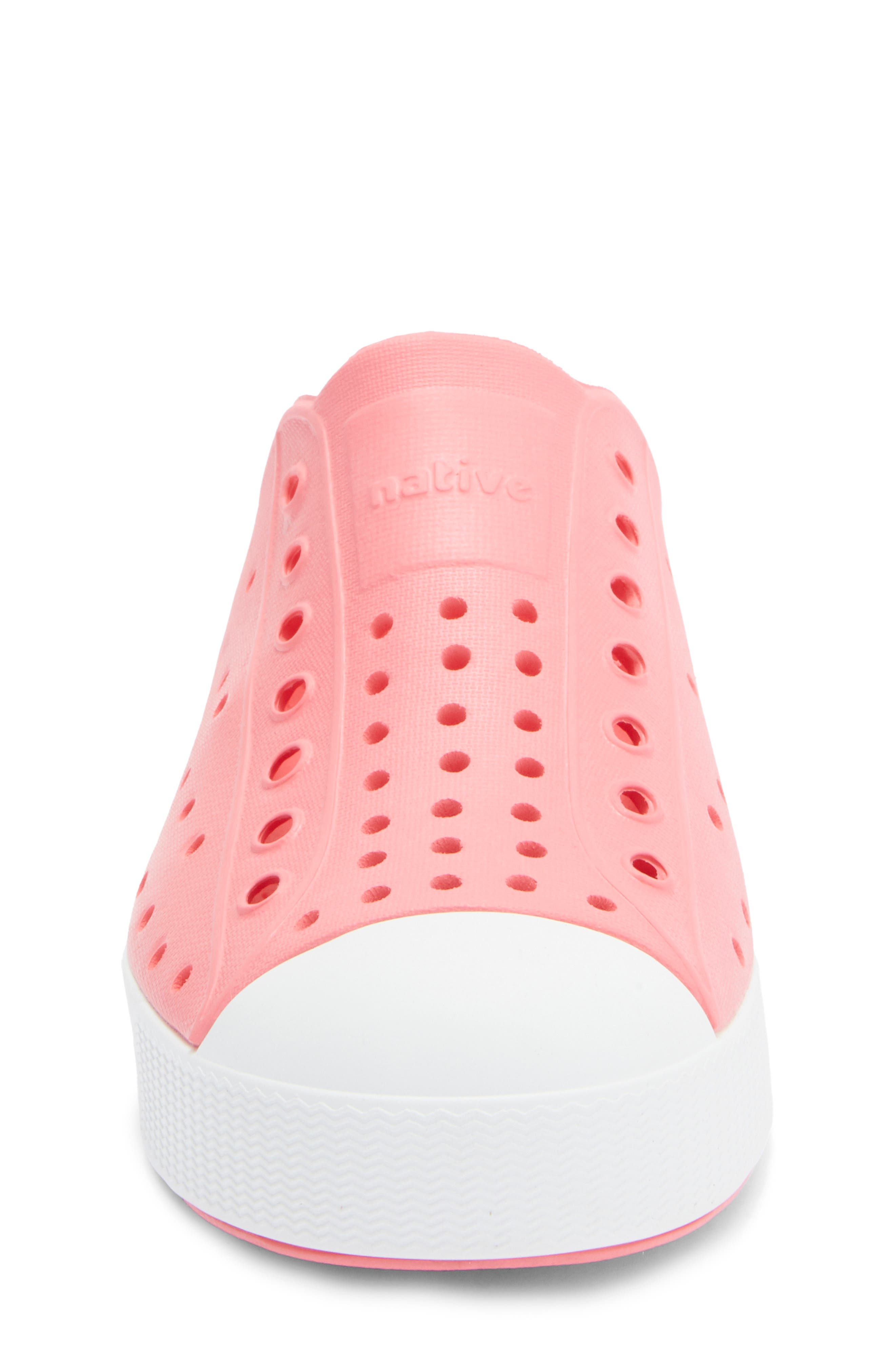 Native Shoes Kids' Jefferson Water Resistant Slip-On Sneaker, Alternate, color, Flamingo Pink/ Shell White