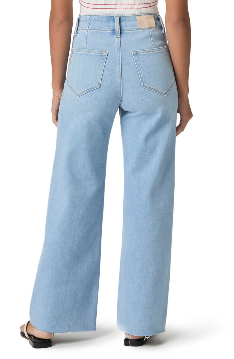 PAIGE Anessa Welt Pocket High Waist Wide Leg Jeans, Alternate, color, 