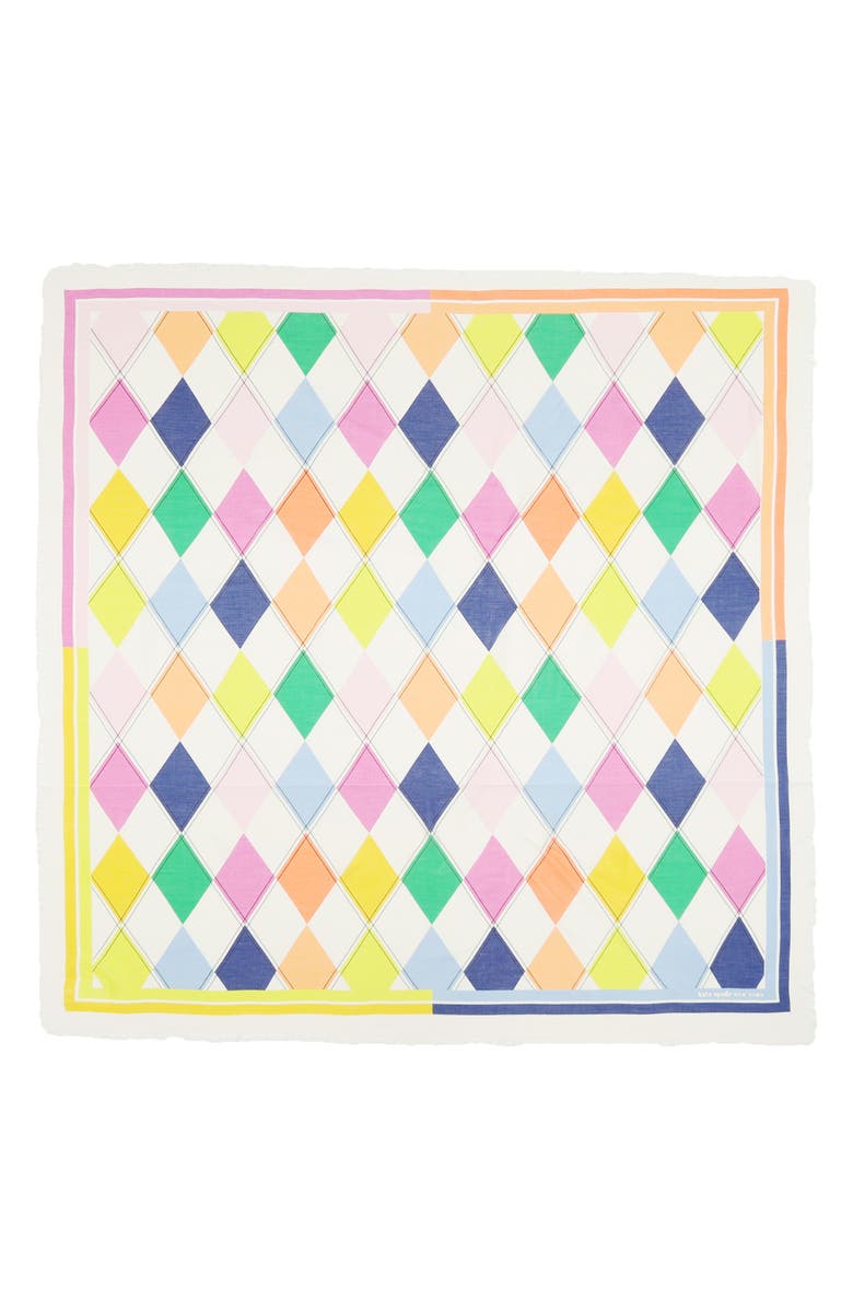 Kate Spade New York argyle square scarf, Alternate, color, 
