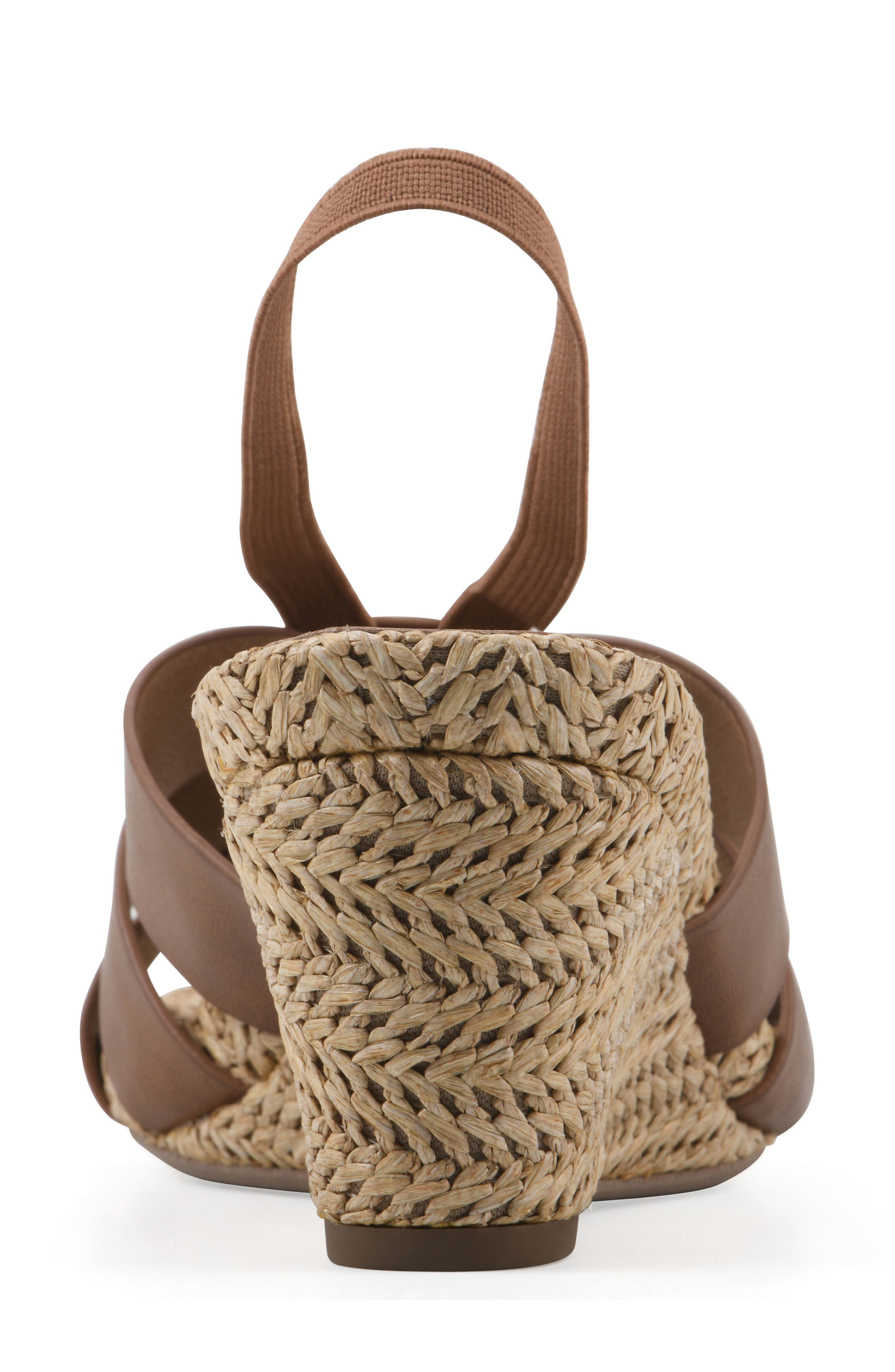Atavi Wedge Espadrille Sandal, Alternate, color, DARK TAN/ SMOOTH