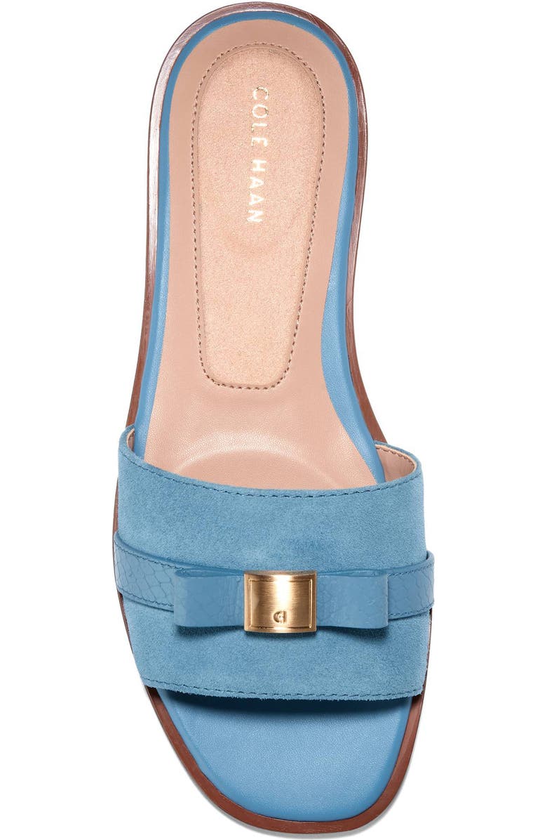 Cole Haan Go-To Emalia Bow Slide Sandal, Alternate, color, Provincial Blue/ Snake Print
