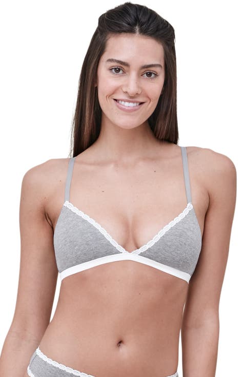Adorned Cotton Bralette Bra
