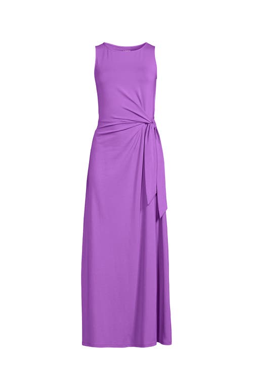 LANDS' END LANDS' END COTTON MODAL SLEEVELESS TIE WAIST MAXI DRESS