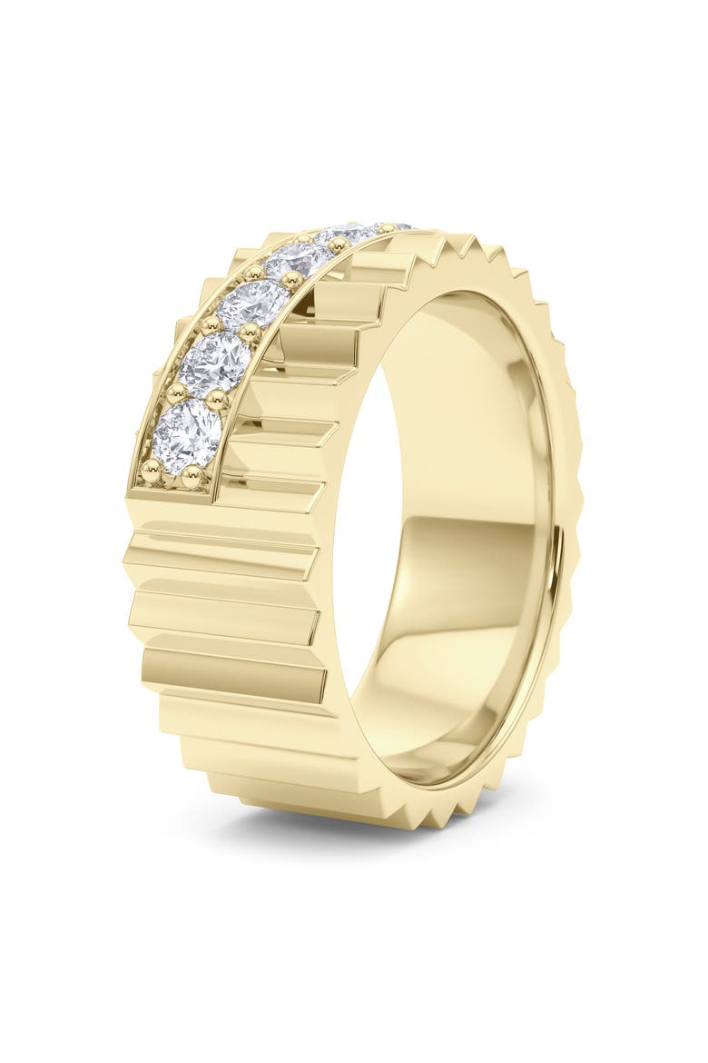 Diagonal Fluted Lab Grown Diamond Ring, Alternate, color, 18K YELLOW GOLD