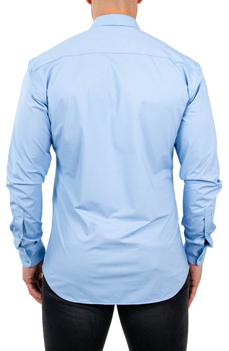 Maceoo Einstein Stretchblotter Light Blue Button-Up Shirt, Alternate, color, Blue