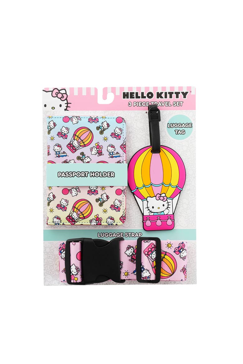 Passport Holder, Luggage Tag, Luggage Strap Gift Travel Set, Alternate, color, Pink