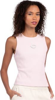 STARTER Women's Starter Light Pink Cincinnati Reds Pastels Ribbed Tank Top