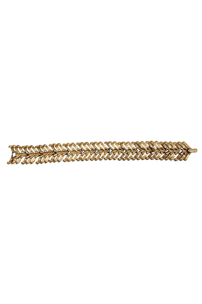 Vintage 1950s-60s Goldtone link Bracelet, Alternate, color, Gold