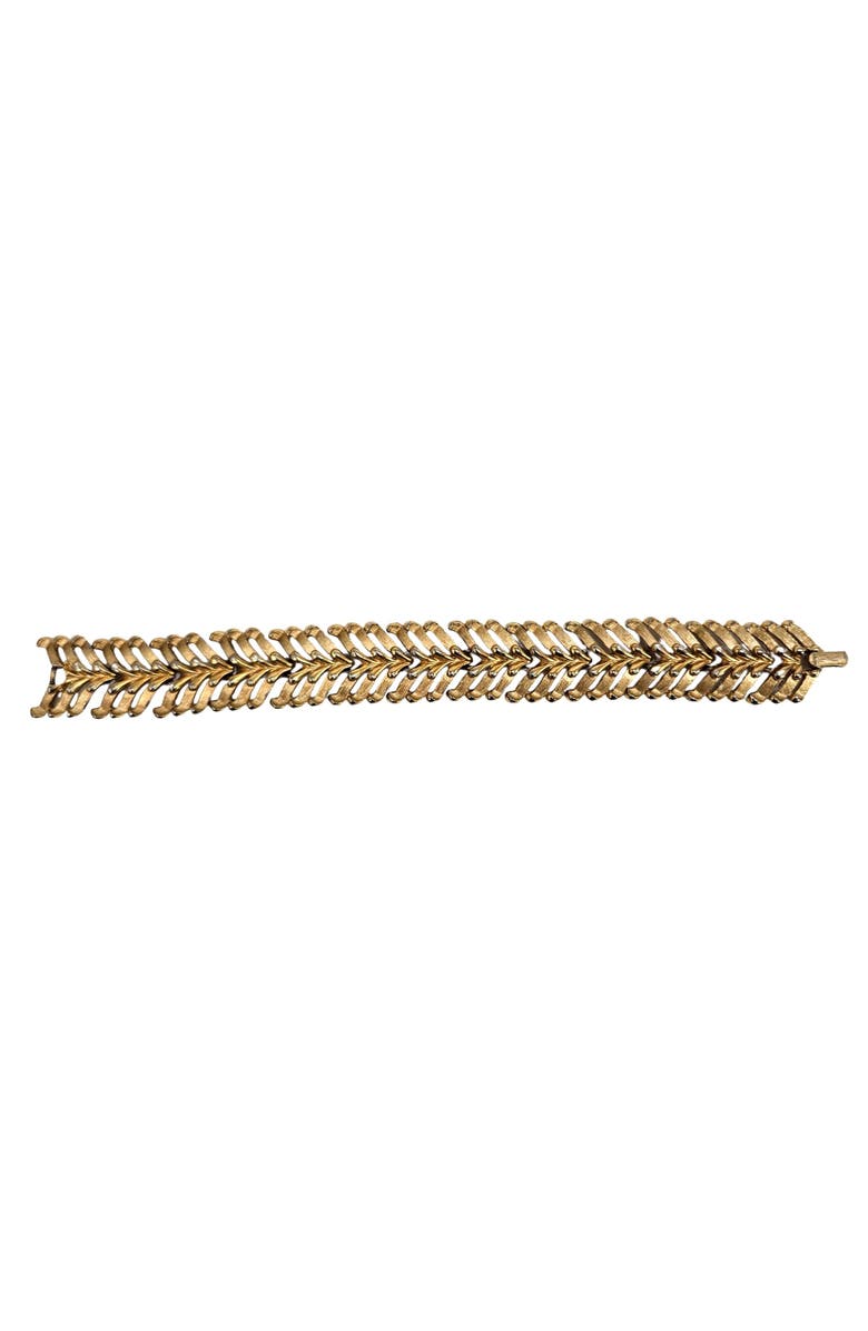 MADISON BEVERLY HILLS Vintage 1950s-60s Goldtone link Bracelet, Alternate, color, Gold