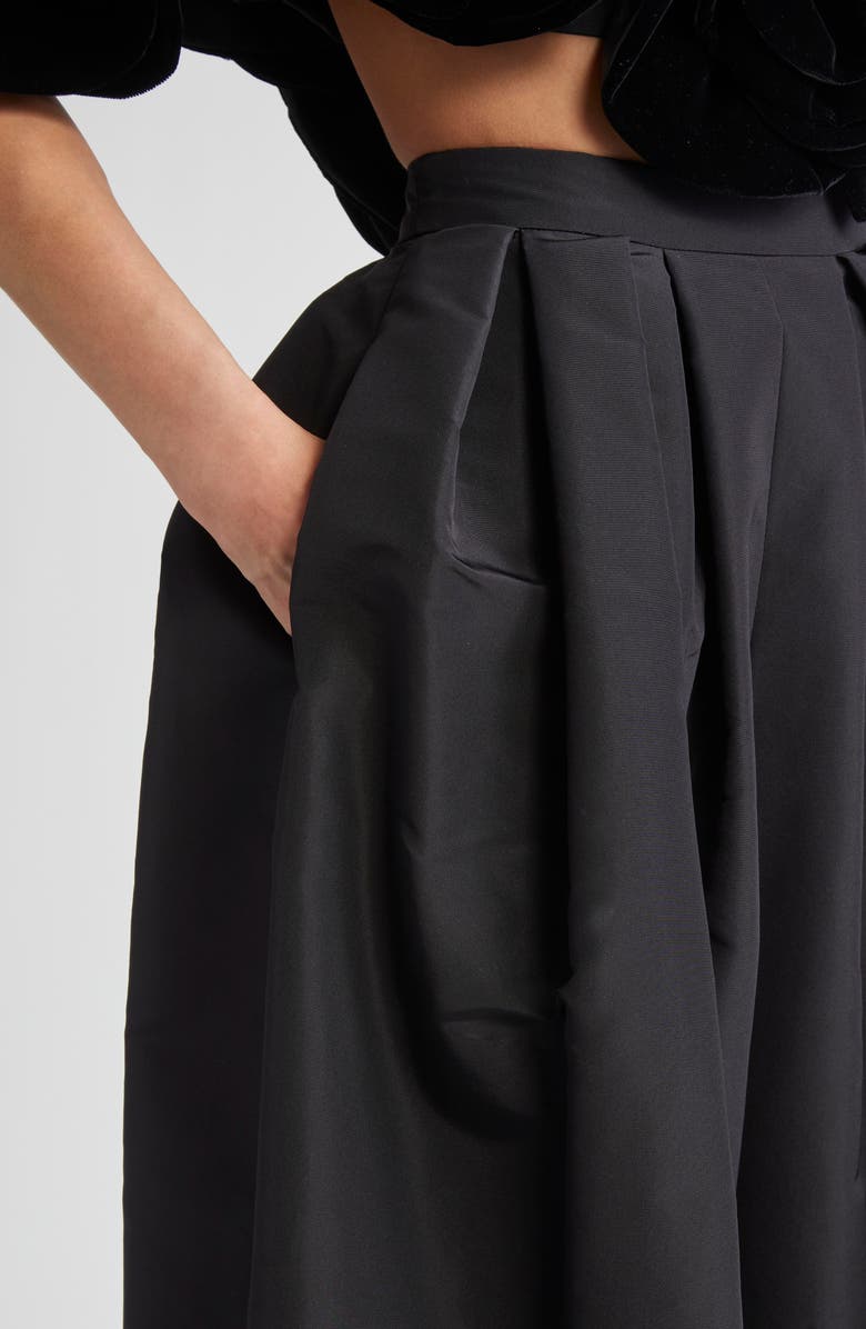 Carolina Herrera Pleated Silk Faille Palazzo Pants, Alternate, color,