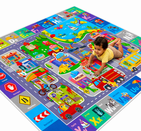 Baby Mat for Floor Play for Babies 6-12 Months - Super Soft ABC Play Mat for Toddlers 1-3