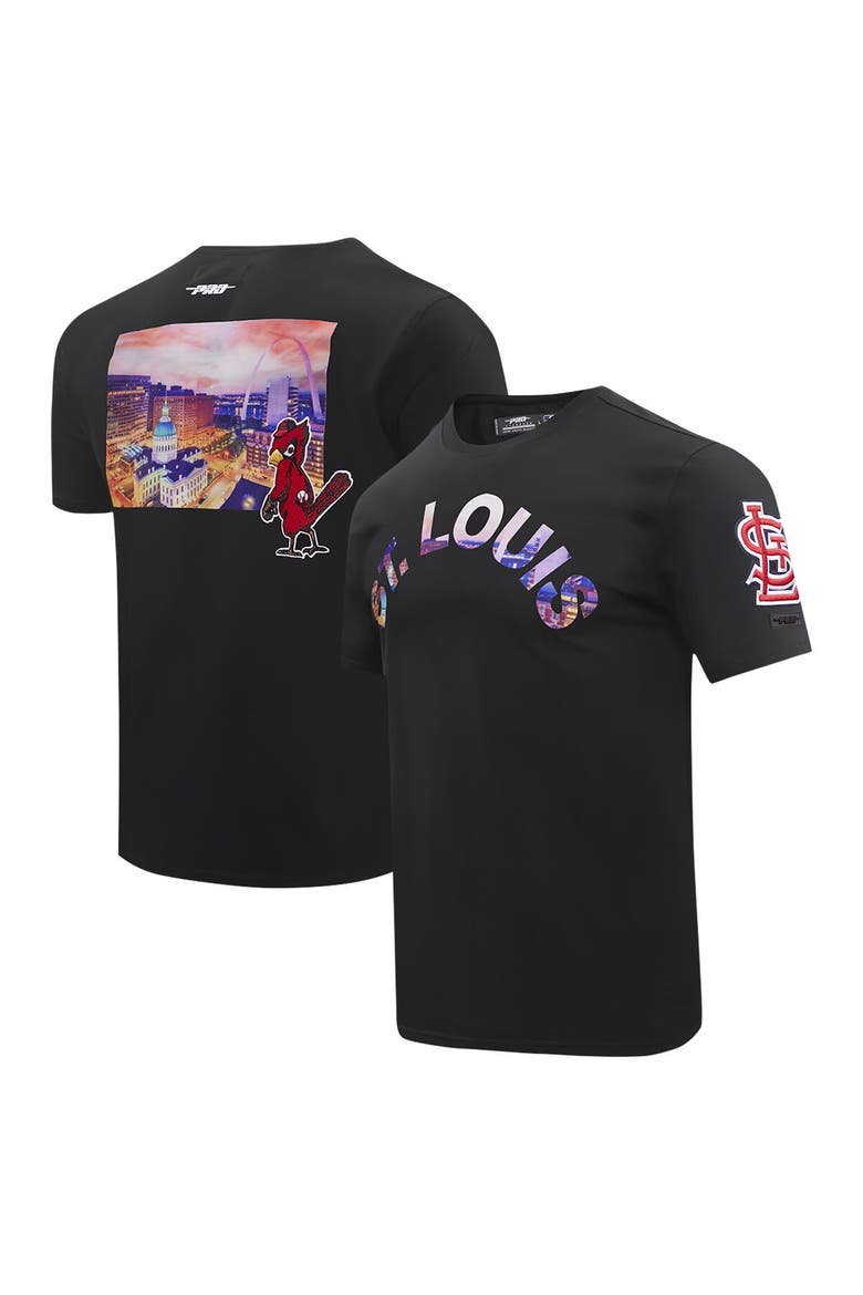 Men's Pro Standard Black St. Louis Cardinals Cityscape T-Shirt, Main, color, Black