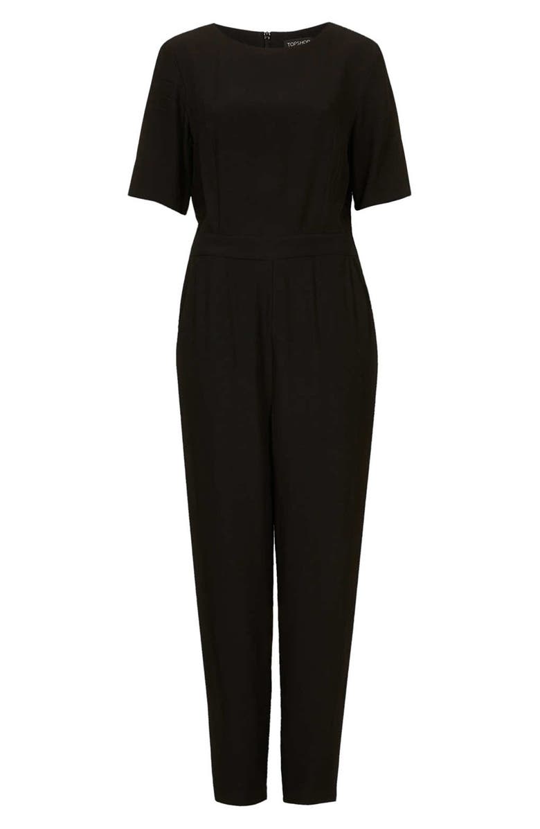 Topshop Matte Satin Jumpsuit, Alternate, color,
