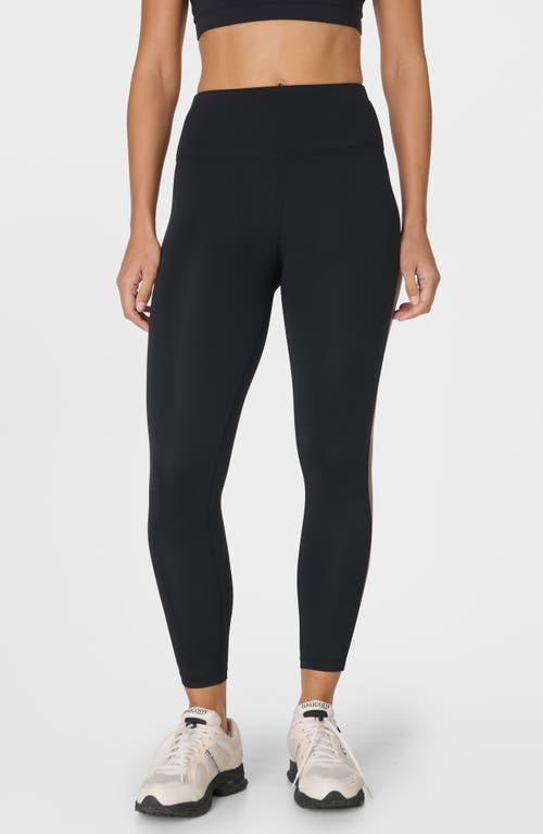 Sweaty Betty All Day 7/8 Side Stripe Leggings In Black