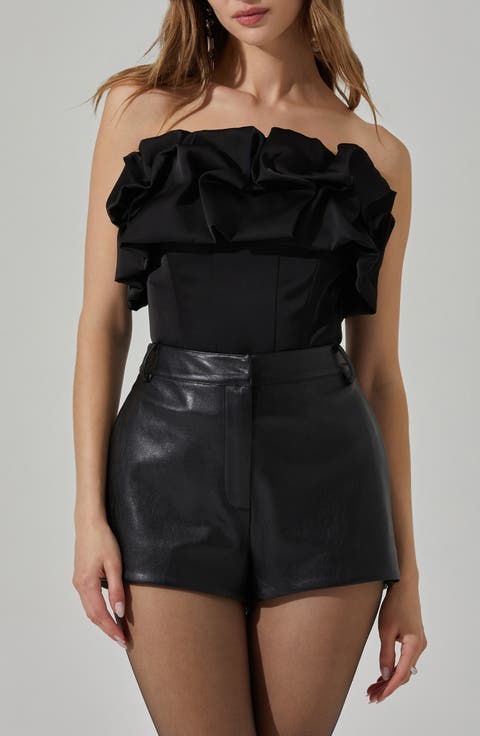 Sarahi Ruffle Detail Strapless Top