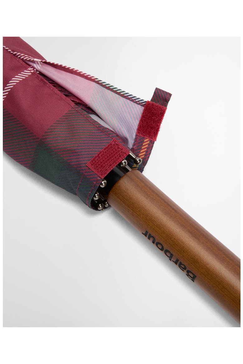 Tartan Walker Umbrella, Alternate, color, WINTERBERRY TARTAN