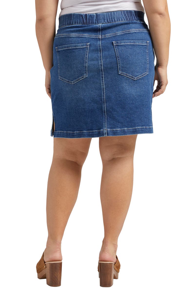 JAG On the Go Pull-On Denim Skort, Alternate, color, Vista Blue
