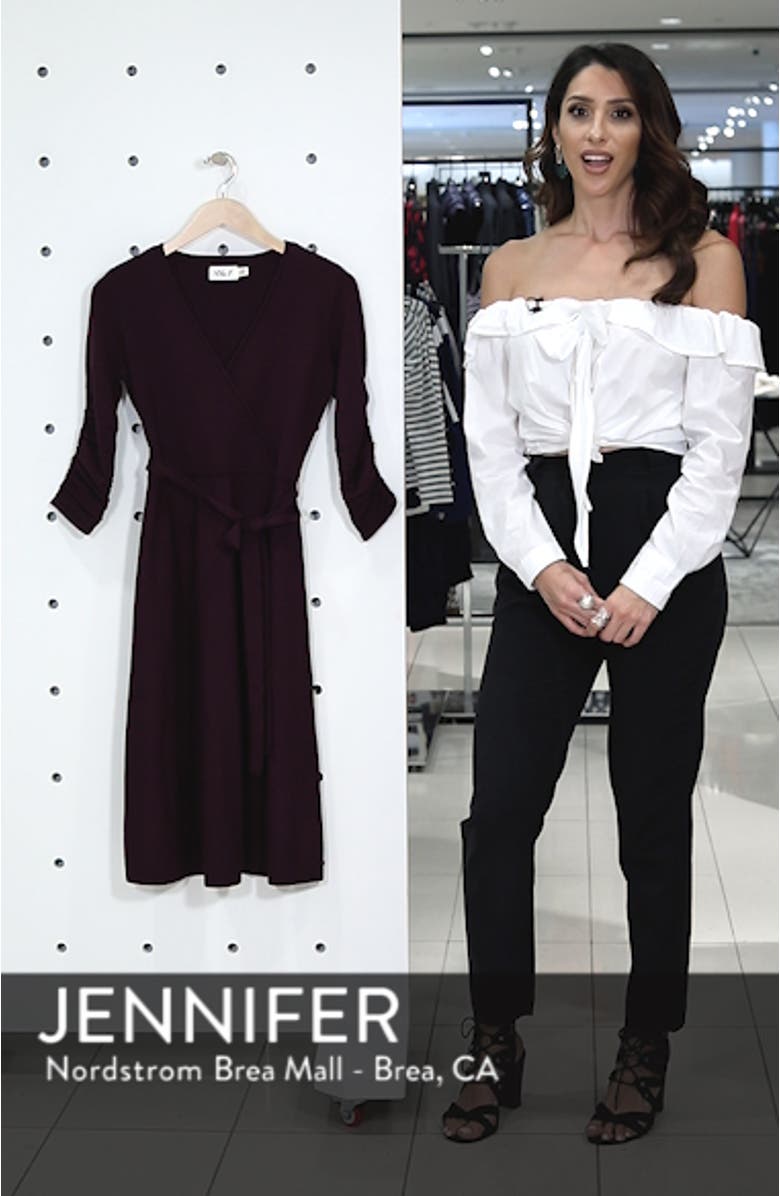 Faux Wrap Sweater Dress, sales video thumbnail