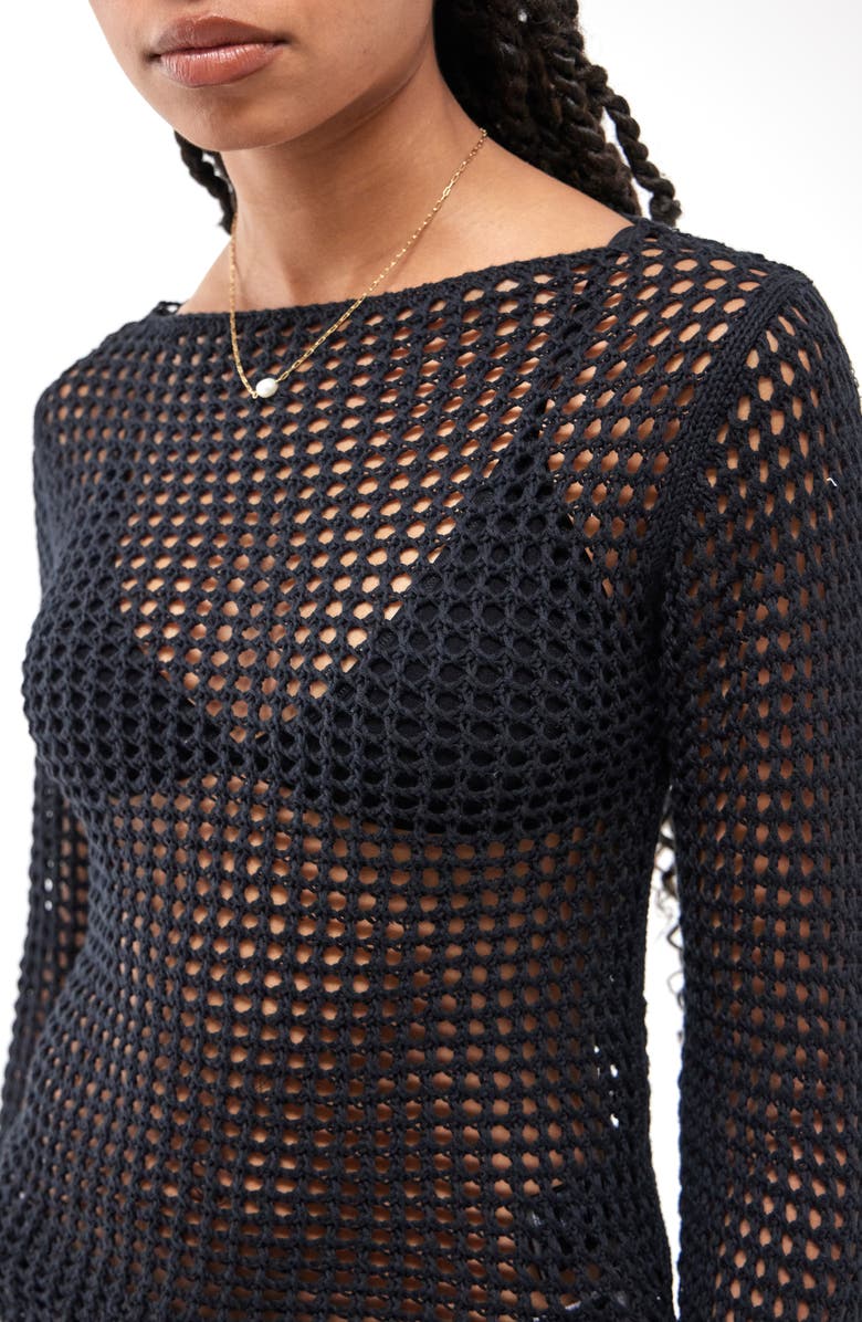 BDG Urban Outfitters Lattice Open Stitch Cotton Sweater, Alternate, color,