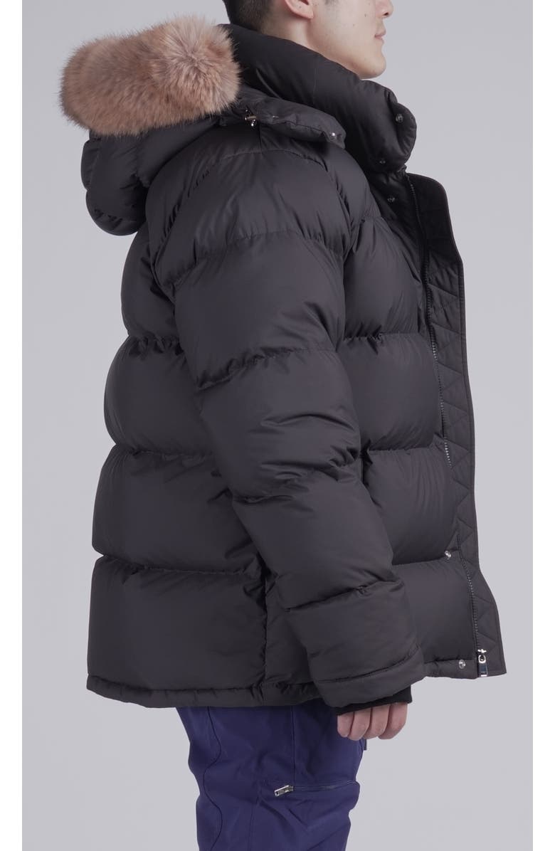 AlphaStyle Minto Mens Detachable Hood Puffer, Alternate, color, Black