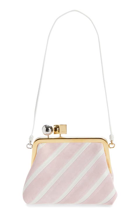 Le Berlingot Stripe Leather Frame Shoulder Bag