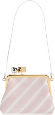 Jacquemus Le Berlingot Stripe Leather Frame Shoulder Bag