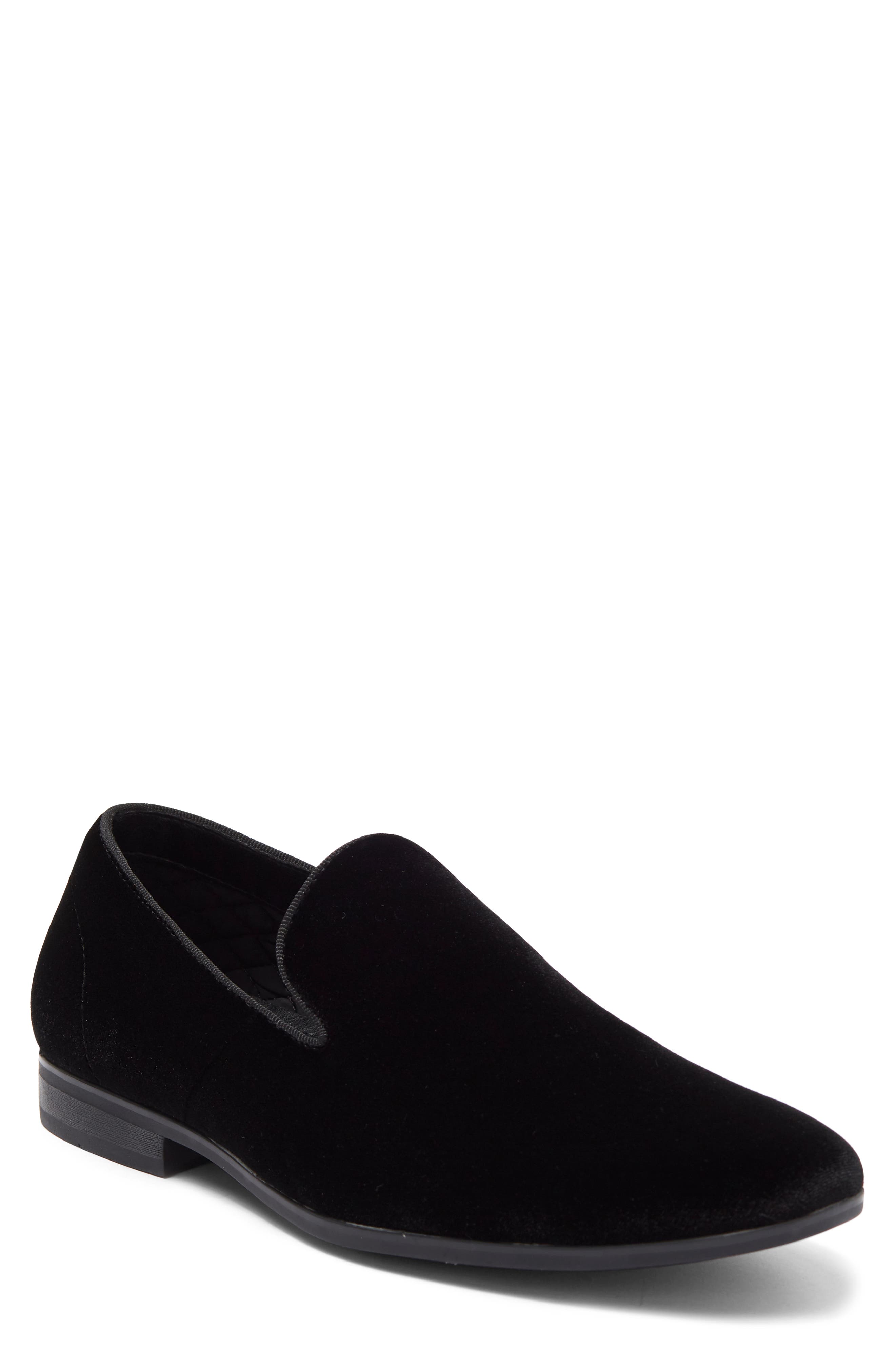 Ken Smoking Slipper Loafer, Main, color, BLACK SUEDE