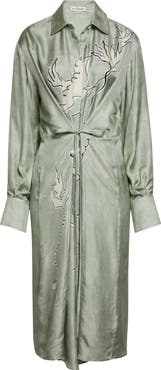 Altuzarra Floyd Long Sleeve Silk Shirtdress
